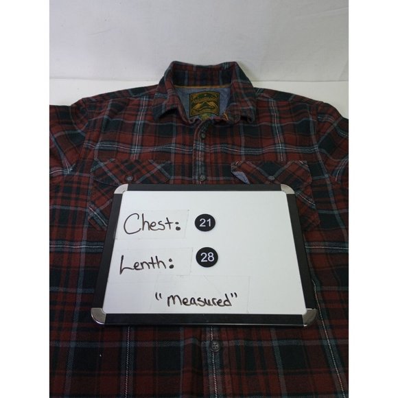 Anchorage Expedition Mens Flannel Shirt Sz M Red Black Long Sleeve Button Down - Picture 4 of 5